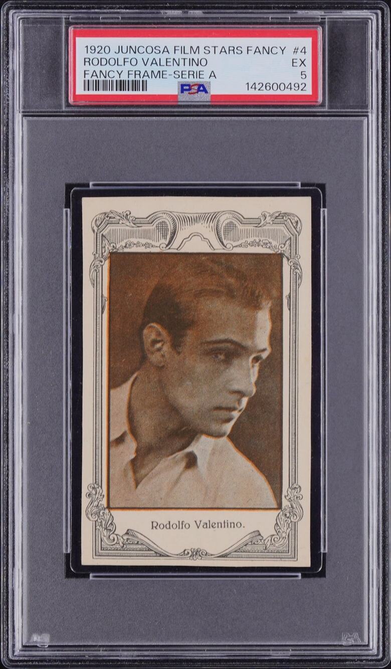 ONLY ONE GRADED Spanish Juncosa 1924 Rudolph Valentino Card PSA 5 The Sheik